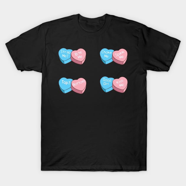 Trans Girl Valentines Heart Shape Candy Sticker Pack T-Shirt by LaLunaWinters